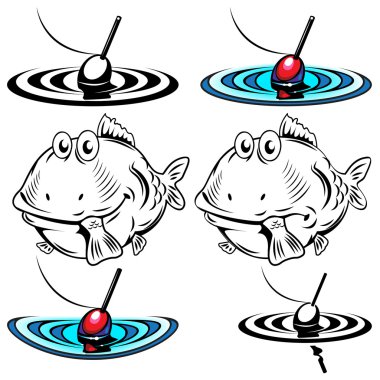 Fish and float clipart