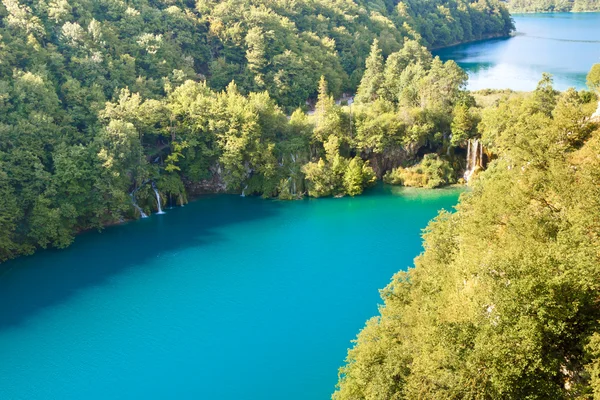 Deux grands lacs - Parc national Plitivice . — Photo