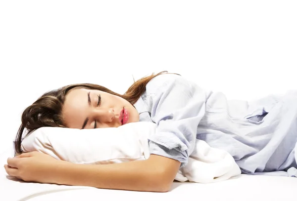 Piękna Śpiąca kobieta — Zdjęcie stockowe