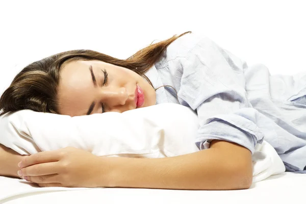 眠っている女性のクローズ アップ — ストック写真