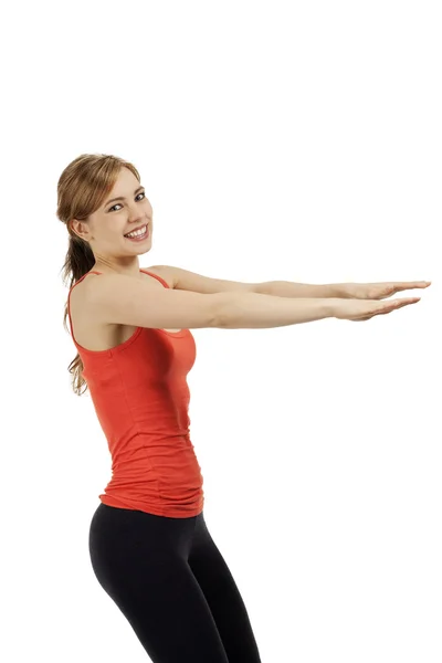 Young fitness woman exercising — Stock Photo, Image