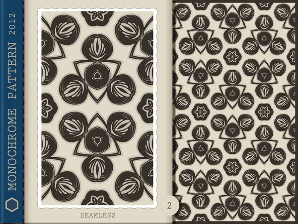 Seamless mönster-svartvitt 2 — Stockfoto