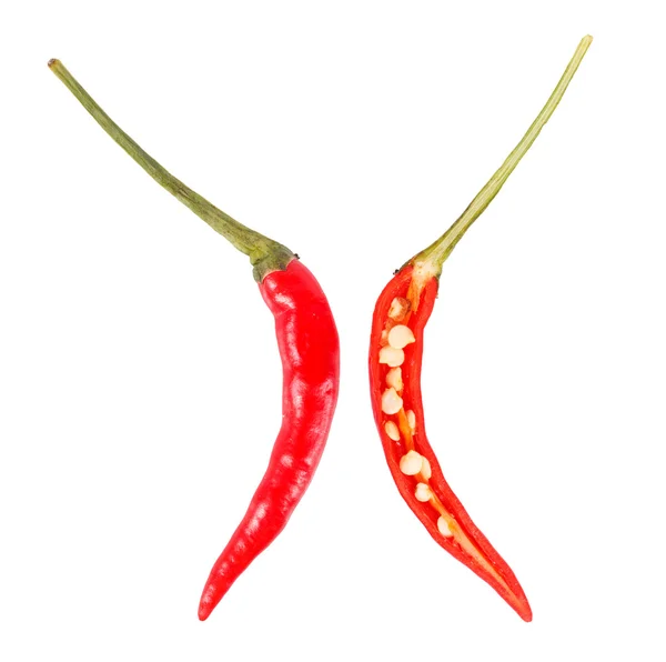 Thailändsk röd chili isolerade — Stockfoto