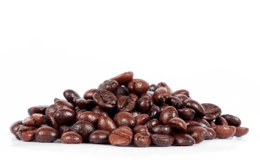 Brown arabica coffee bean isolated on white background clipart