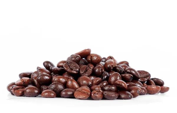 Brown arabica coffee bean isolated on white background Stock Photo