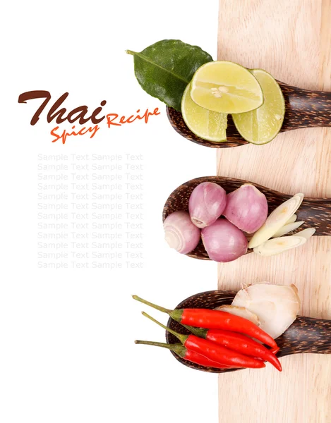 Ingredienti alimentari tailandesi piccanti — Foto Stock