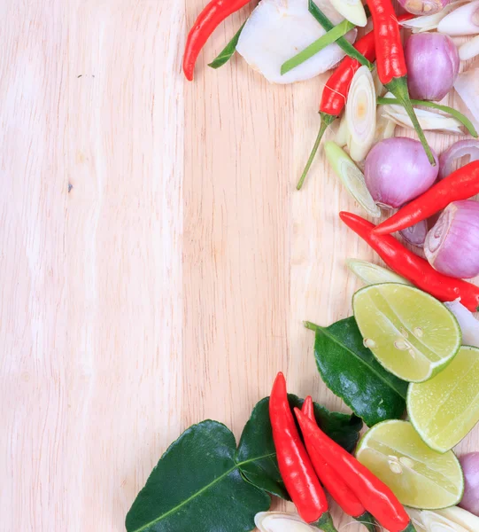 Spicy Thai food ingredients — Stock Photo, Image