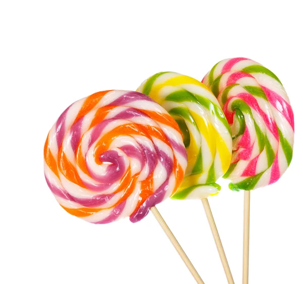 Retro style colorful round shape lollipop on white background — Stock Photo, Image