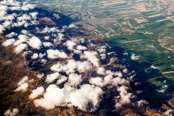 stock image View of the mountains from the plane