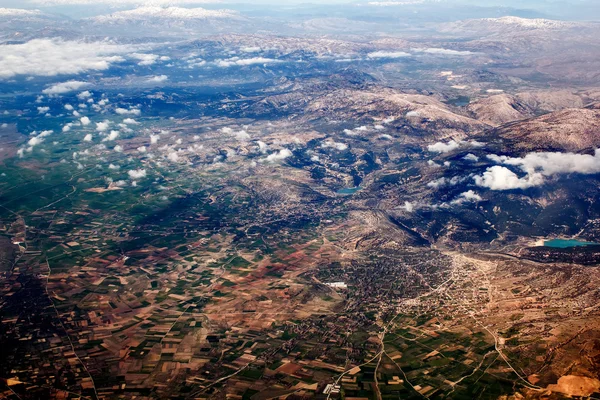 stock image View of the mountains from the plane