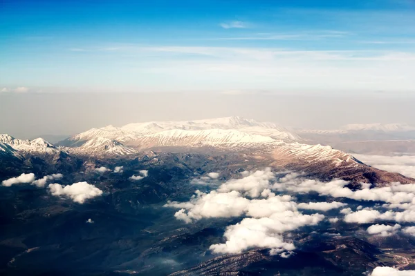 Vista das Montanhas do Avião — Fotografia de Stock