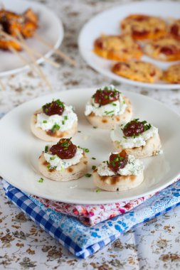 Tortilla goat cheese snack clipart