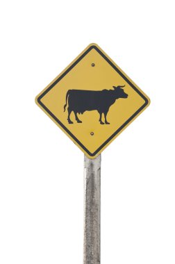 Cow traffic sign clipart