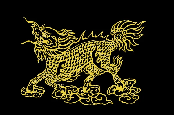 Stock image Golden chinese dragon