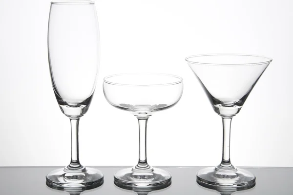 Empty glass with reflection — Stock Photo, Image