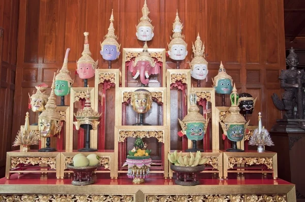 Thai máscara tradição jogando tipo — Fotografia de Stock