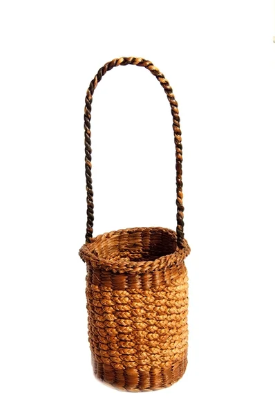 Small basket as white isolate background — Stock Photo, Image