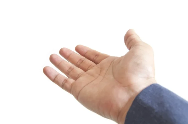 Mão masculina com terno — Fotografia de Stock