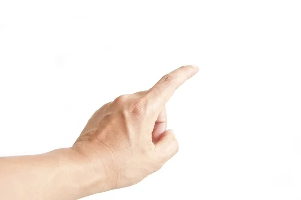 Man pekfingret pekaren — Stockfoto
