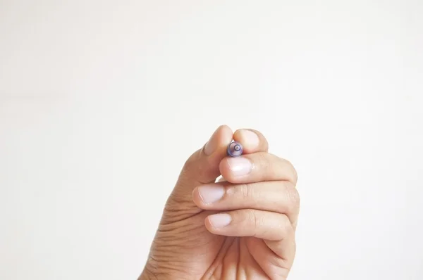 stock image Man hand hold a pen