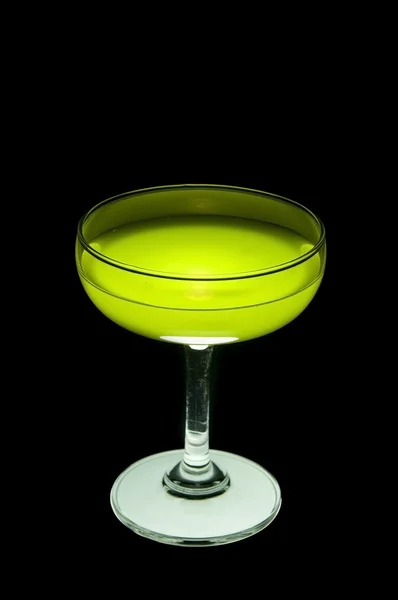 Green cocktail on glass — Stock Photo, Image