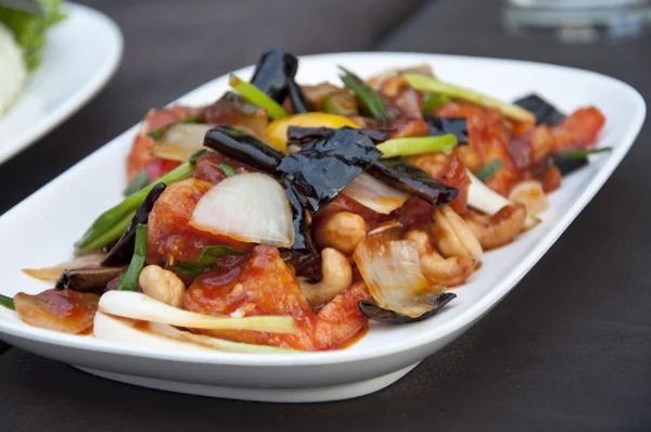 Fried shrimp thai food — Stock Photo, Image