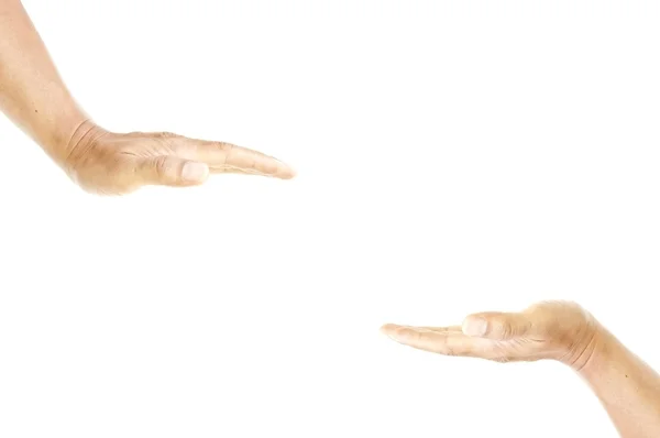 Homem de duas mãos — Fotografia de Stock