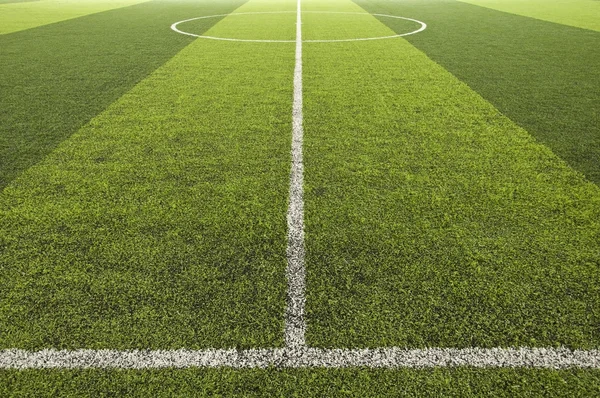 緑の色のサッカー フィールド ストック画像