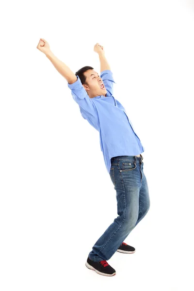 Full length of happy young man — Stock Photo, Image