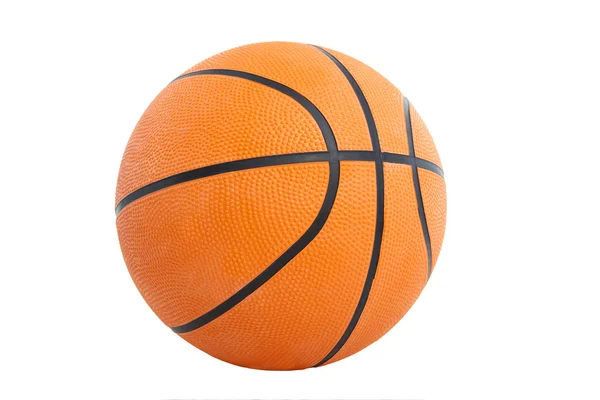 Баскетбольный мяч на белом фоне — стоковое фото