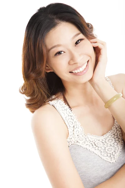 Uśmiechnięta Azjatka młoda kobieta — Zdjęcie stockowe