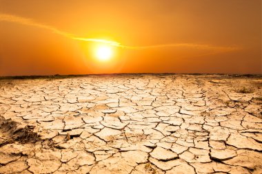 Drought land and hot weather clipart