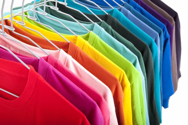 Colorful t-shirt isolated on white background — Stock Photo, Image