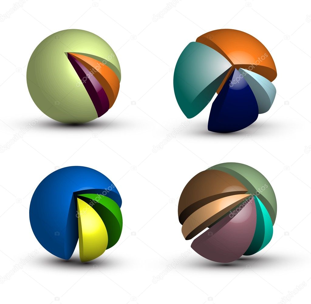 Info graphic spheres
