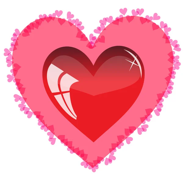 Καρδιά, κύμα φόντο με σχέδιο καλλιτεχνική αγάπη διάνυσμα — Διανυσματικό Αρχείο