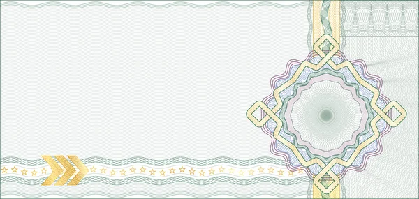 礼品证书、 赠券或禁令的担保的封皮的背景 — 图库矢量图片
