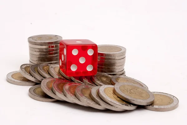 Given with coins — Stock Photo, Image