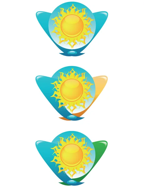 Sun ikonok beállítása — Stock Vector