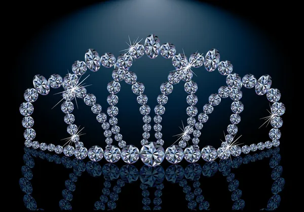 漂亮钻石公主王冠，矢量图 — 图库矢量图片