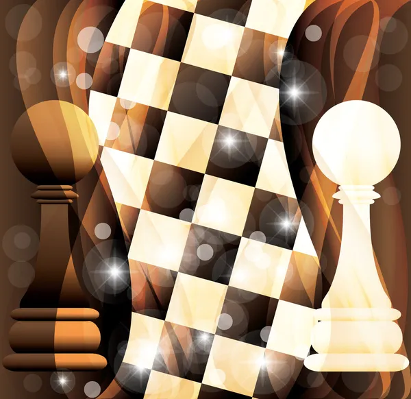 Abstract chess vector banner — Stock Vector