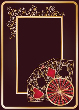 Elegant poker background, vector illustration clipart