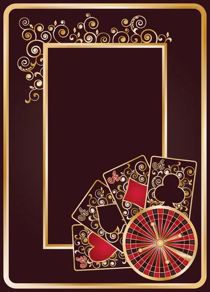 Elegant poker bakgrund, vektor illustration — Stock vektor