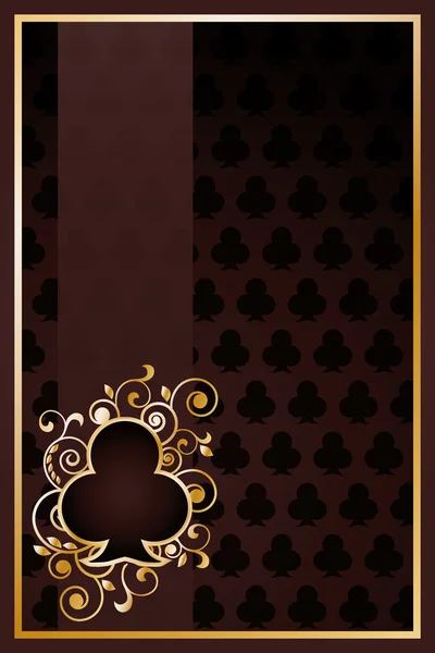 Poker clubs card, vector illustration — Stock Vector