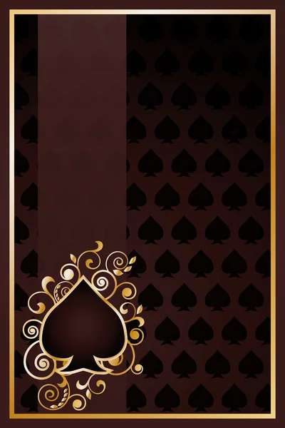 Poker spades carte, illustration vectorielle — Image vectorielle