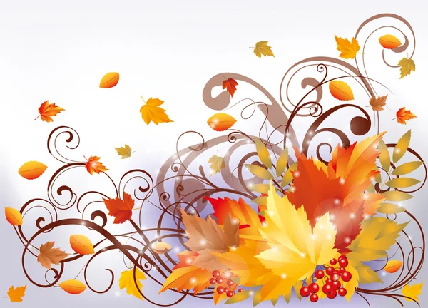 Carte d'automne, illustration vectorielle — Image vectorielle