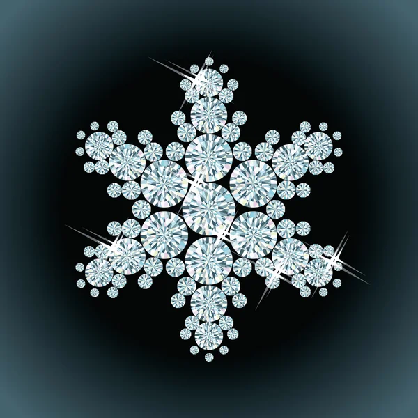 Diamant neige, illustration vectorielle — Image vectorielle