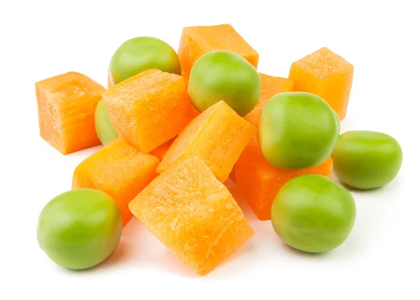 Zanahorias y guisantes — Foto de Stock