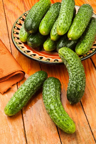 stock image Cucumbers plate