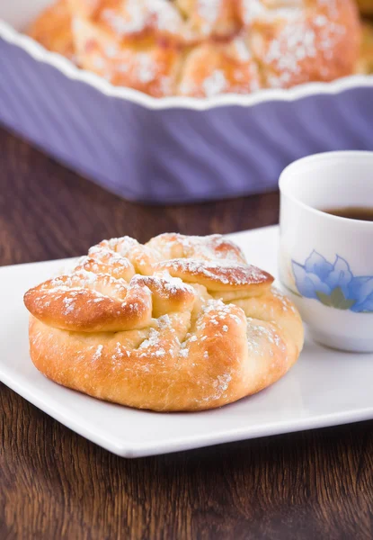 stock image Breakfast with brioches.