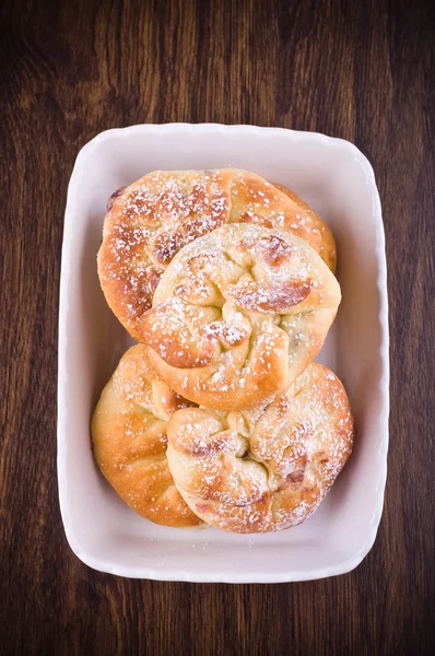 stock image Breakfast with brioches.